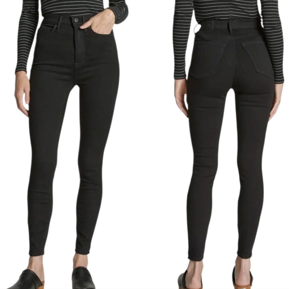 Everlane The Way High Skinny Jean in Black